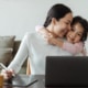 Mother and daughter embracing